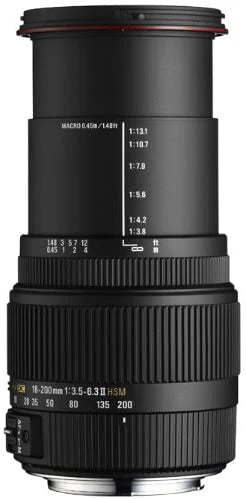 Sigma 18-200mm f/3.5-6.3 DC Macro OS HSM Lens for Canon EF (Pre-Owned)